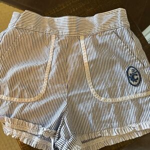 Chloe Blue and White Striped Kids Shorts